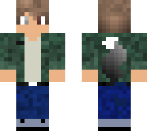 wolf boy with camo jacket