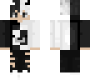 black and white