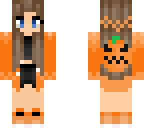 Festive Halloween Girl | Minecraft Skin