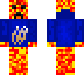 lava creeper with blue ice cream hoodie