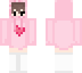 girl with a pink hoodie