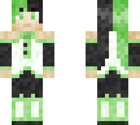 green and black miku