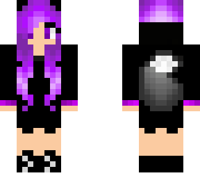 purple hoodie girl