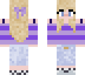 purple striped shirt