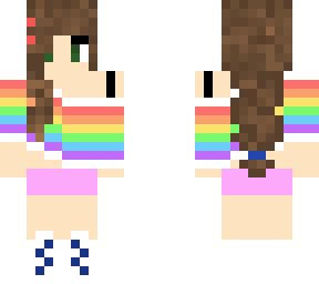 rainbow shirt girl