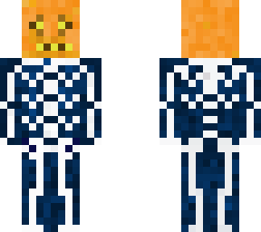 skeleton pumpkin head
