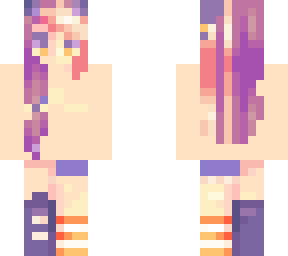 spooky girl hair and socks skin base
