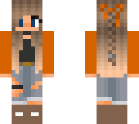 dark orange halloween skin girl
