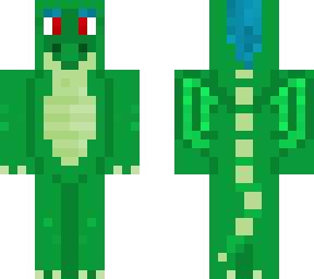 dragon with wings and blue hair