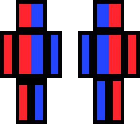 red and blue