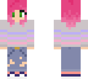 cute girl with pink hair