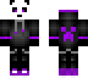 panda in a hoodie (purple)