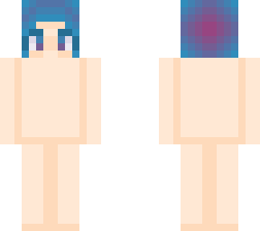 blue-purple hair base but shorter