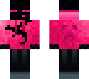 cool pink enderman, creeper jacket