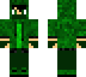 green adventurer w/hood & mask (black hair)