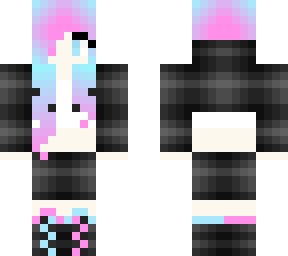 pink and blue girl