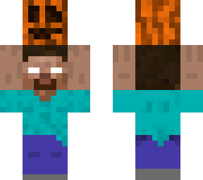 pumpkin hirobrine/steve