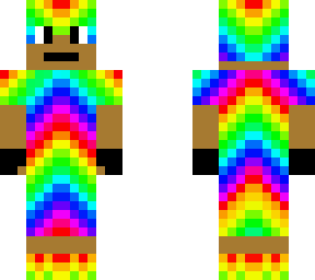 Rainbow armour man | Minecraft Skin