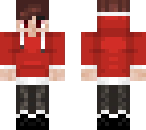casual boy with red hoodie