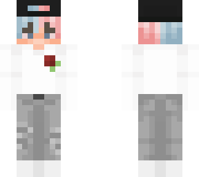 bleu pink hair boy skin