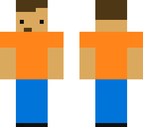 boy with orange shirt
