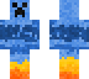cool creeper fire ice skin