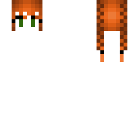 spooky orange halloween hair w/ braids