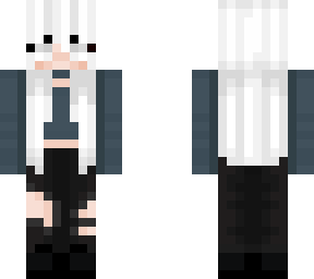 albino girl with croptop