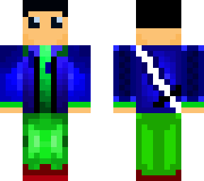 blue and green guy with headphone