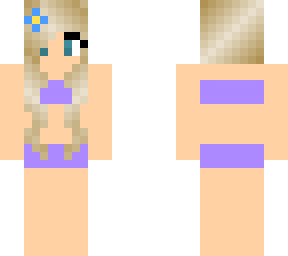 cute violet bikini girl