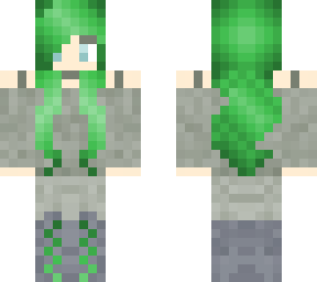 green haired girl