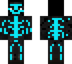 osse neon skeleton - light blue