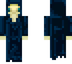 plague doctor in blue cloak