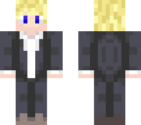 blonde in black jacket