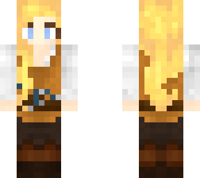 blonde villager woman