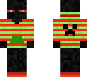 enderman creeper hoodie with red stripes