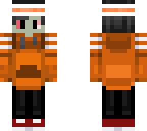 zombie-orange hoodie-red eyes
