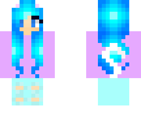 blue & purple cat girl