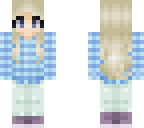blue plaid sweater