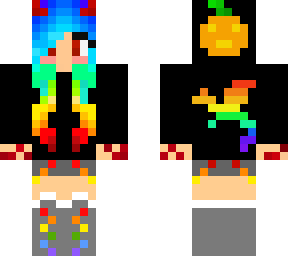 rainbow dragon hoodie girl (halloween) (updated)