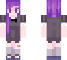 violet wearing a school uniform
