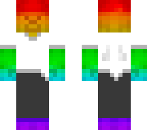 white shirt rainbow steve