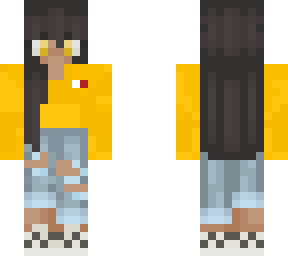 yellow sweatshirt