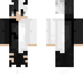 black and white horned skin