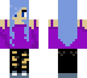 blue-haired girl
