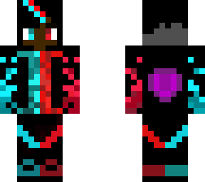 blue and red fire character
