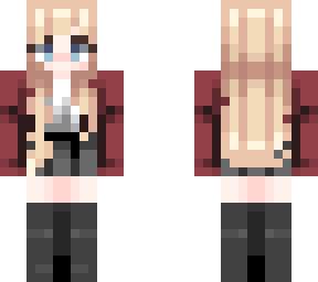 charity, red cardigan