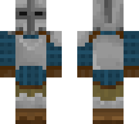 knight with blue gambeson