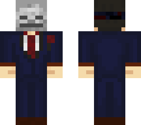 skeleton mask with suit