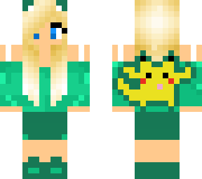 girl with pikachu on back